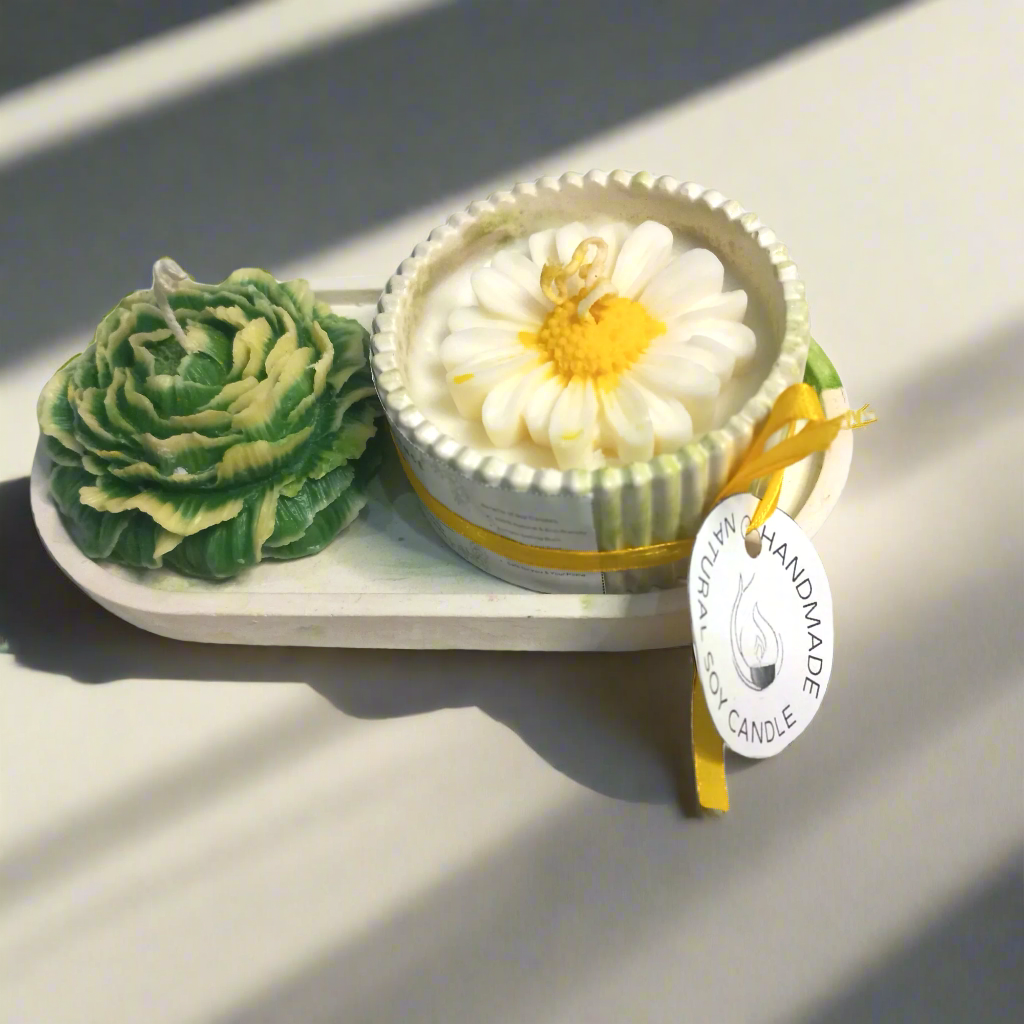 Daisy Candle jar Gift set