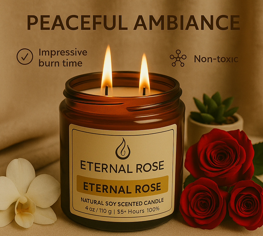 Rose Scented Candle jar